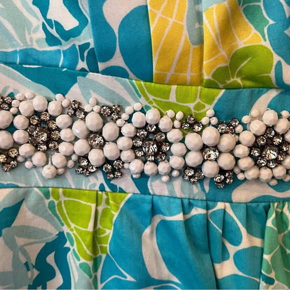 Lilly Pulitzer Jeweled Waistline Strapless Dress - Picture 12 of 13